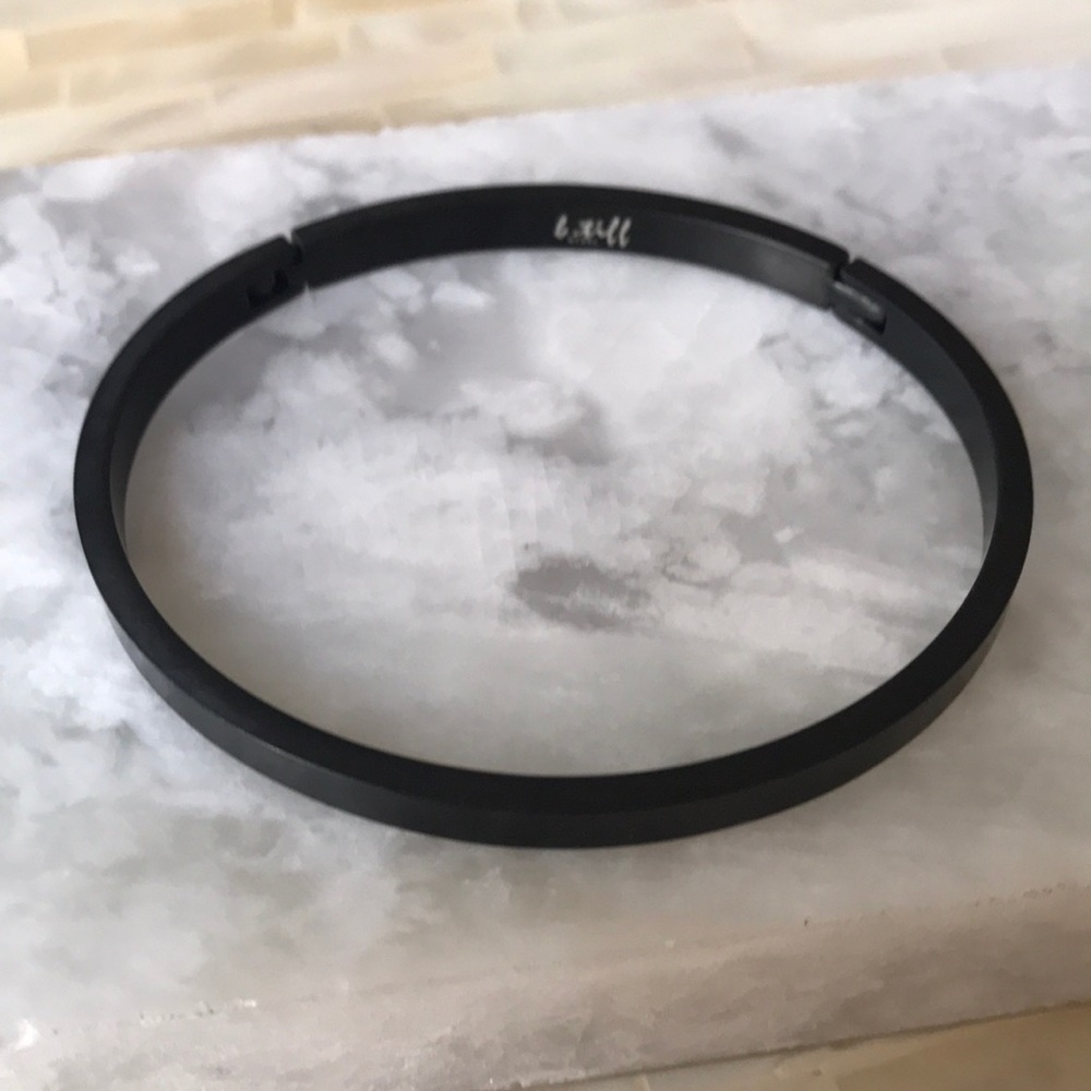 Black Stainless Steel Stacking Bracelet